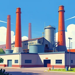 factory, ferdinand knab, vivid colors, artstation