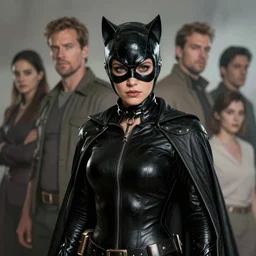 beautiful catwoman epic fantasy art portrait, superhero, dramatic soft shadow lighting, muted colors, ultrarealistic, highly detailed by boris vallejo, wayne barlowe, allen williams, hajime sorayama, aaron horkey, gaston bussiere,