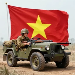 beautiful matte painting of the vietnam war