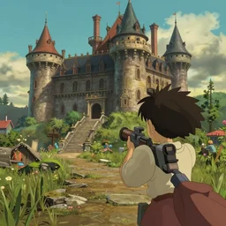 game trailer of a semi realistic first person studio ghibli, pixar and disney animation, sharp, shooter game trailer on victorian castle, castle landscape, rendered in unreal engine 5, cinematic lighting, ray tracing, unreal engine 5, photorealistic