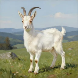 a portrait of a 🐈 in a scenic environment by andreas achenbach