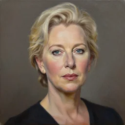 a hyper-detailed photograph of Helen Mirren by Craig Mullins; oil on canvas; trending on artstation