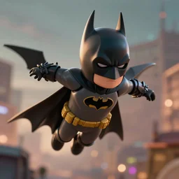 batman as nendoroid flying in the croods movie style, anime, disney, pixar, 8 k, hd, dof, kodak film, volumetric lighting, subsurface scattering, photorealistic, octane render, details