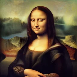 bald monalisa by leonardo da vinci, bald, bald, no hair, so bald, super bald, fully detailed, award winning