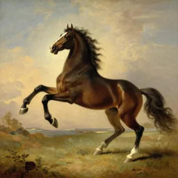 a dancing horse, by george-stubbs