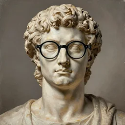 portrait painting donatello, wearing dorky glasses, nerdy, painted by greg rutkowski,