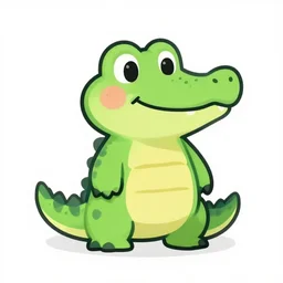 adorable alligator character design