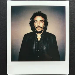 fidel castro wearing goth clothing, polaroid, by nan goldin