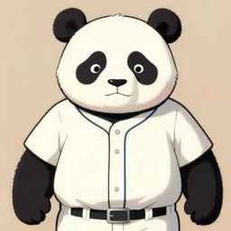 a stupid looking panda wearing a baseball uniform, illustration concept art anime key visual trending pixiv fanbox by wlop and greg rutkowski and makoto shinkai and studio ghibli and kyoto animation symmetrical facial features
