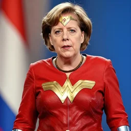 angela merkel as wonder woman by ruan jia