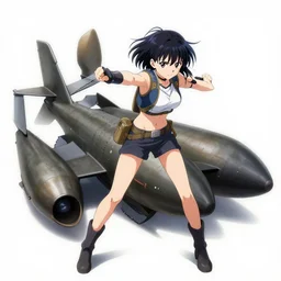 “ anime, full body, a pretty girl fighting the us with nuclear weapons, highly intricate detailed, light and shadow effects, intricate, highly detailed, digital painting, art station, concept art, smooth, sharp focus, illustration, advanced digital anime art, art by artgerm and greg rutkowski and alphonse mucha and william - adolphe bouguereau, craig mullins, j. c. leyendecker, atmospheric lighting, detailed face, by makoto shinkai, stanley artgerm lau, wlop, rossdraws ”
