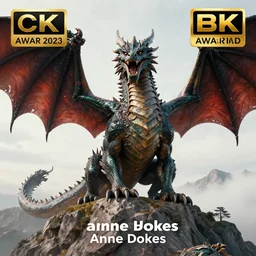 giant dragon standing on a mountain, highly detailed, 4 k, hdr, award - winning, anne stokes
