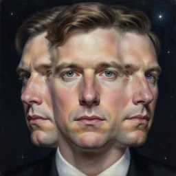 mitt romney award winning close - up portrait symmetry desaturated tetrachromacy colors astral background tim hildebrandt wayne barlowe bruce pennington donato giancola larry elmore masterpiece trending on artstation cinematic composition beautiful lighting hyper detailed!!! 8 k oil on canvas