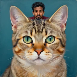 a cat portrait by oliver morris, dan mountford, vivek jena
