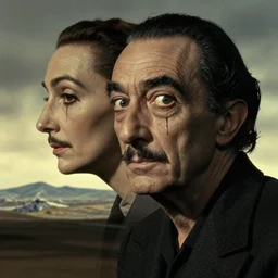the wrong heads, slippery, film still from the movie directed by Denis Villeneuve with art direction by Salvador Dalí,