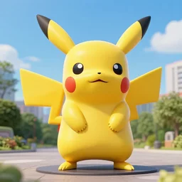 Pikachu Sculpture made out of tock