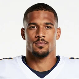 headshot of a football player on a white backdrop, cornerback brian smith, aged 2 7 years old, a stock photo by mac conner, associated press photo