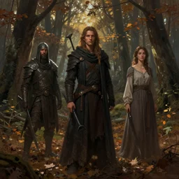 shadows at twilight in autumnal forest, d & d, fantasy, portrait, highly detailed, digital painting, trending on artstation, concept art, sharp focus, illustration, art by artgerm and greg rutkowski and magali villeneuve