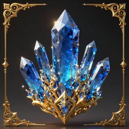 flying blue crystals, in style of Dark Souls 3, insanely detailed and intricate, golden ratio, elegant, ornate, luxury, elite, ominous, haunting, matte painting, cinematic, cgsociety, vivid and vibrant