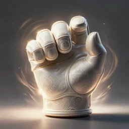 a tiny creature with a huge power glove, bust shot, smooth, intricate, elegant, power aura, digital painting, artstation, concept art, sharp focus, illustration, art by josan gonzalez,