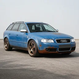 Rusty Wrecked Denim Blue Audi A4 B6 Avant (2002), created by Barclay Shaw