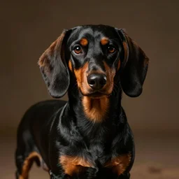portrait of long haired daschund, concept art, cinematic lighting, beeple, - 6