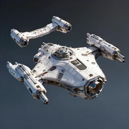 combat spaceship with lots of guns, outer space, hyperrealism, fine detail, 8 k, 3 d render, artgerm, star trek star wars lifeforce gradius r - type artstation contest winner, cgsociety, cryengine, concept art!!, zbrush, vray, by robert mccall and michael whelan