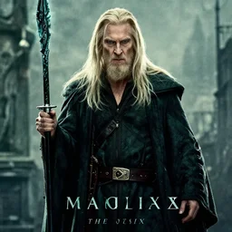 gandalf in the matrix, movie poster.