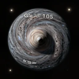 concept render - triple star system, star system consisting of three stars, gliese 1 0 5, hr 7 5 3 abc, concept art, detail render, reaslistic photo, habl telescope, nasa, 3 glowing dot on black background,