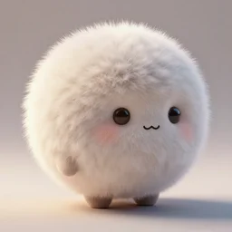 high quality 3 d render hyperrealistic adorable cute big little spherical creature, plush mascot, short spiky dense fluffy smooth hair, isometric 3 d, fluffy fur, 1 5 0 mm, beautiful natural soft light, rim light, smooth background, artstation, ultra detailed, elegant, ultra detailed, octane render