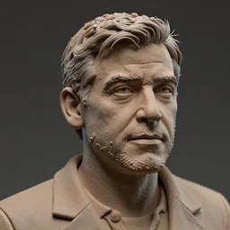 george clooney made out of polymer clay detailed sculpture trending on artstation