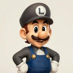 dapper fancy luigi wearing a top hat, smirking deviously, painted by wlop