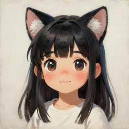 cute concept art fantasy painting of a boy with cat ears, blush, long black bangs, by artgerm, sylvain sarrailh, rossdraws, wlop, fursona, furaffinity, furry, deviant art, e 6 2 1, global illumination, tankoban, oil on canvas, smooth details, pixar animation style!