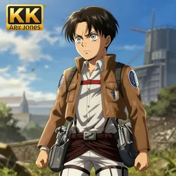 Alex Jones in Attack on Titan, digital art, 4k