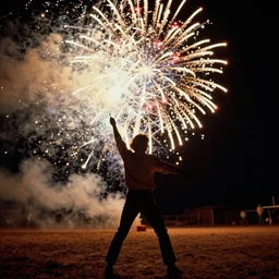 photograph of divine!!!!!!!!!!!! playing with fireworks, 1 9 9 0 s, taken by martin parr, saturated colour photo, high definition, 8 k