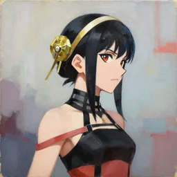 greg manchess portrait painting of yorha type a no. 2 as overwatch character, medium shot, asymmetrical, profile picture, organic painting, sunny day, matte painting, bold shapes, hard edges, street art, trending on artstation, by huang guangjian and gil elvgren and sachin teng