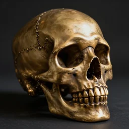 bronze skull