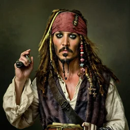 jack sparrow, rembrandt style