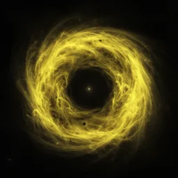 a yellow black hole