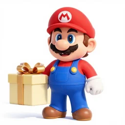 super mario : dear friends, your christmas gift this year... is me. that's right, another year of friendship. your membership has been renewed, realistic, hdr, 8 k, hdd, real event,