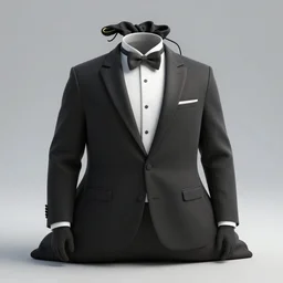 sackman wearing a tuxedo 3d render