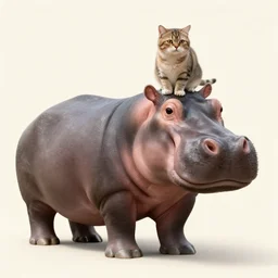a hippo - cat - hybrid. animal photography,