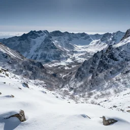 a scene concept design depicting the snowy mountain scenery of changbai mountain, a magnificent atmosphere ， super wide angle ， matte painting ， rtx on ， trending on cgsociety and artstation, unreal engine ， volumetric light ， poster style ，