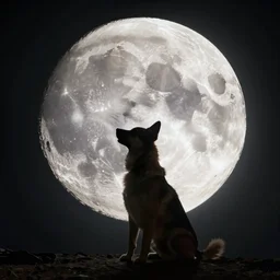 a dog the size of the moon