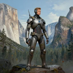 el capitan in yosemite a beautiful matte painting trending on artstation by beeple and simon stalenhag, science fiction, futuristic, hyperdetailed