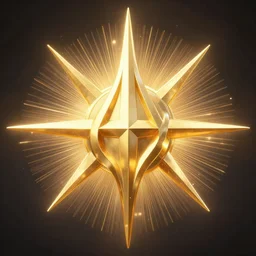 merkabah symbol, gold, 3 d, rays, shine, luminescent, translucent, sacred geometry, - n 5