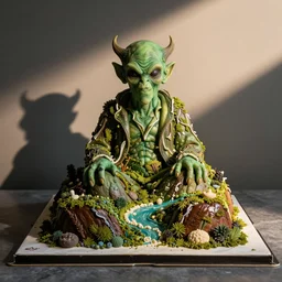 Cthulhu shaped birthday cake
