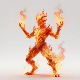 fire elemental man made of flames and smoke, arms raised enchanting an explosive spell, infernal atmosphere, detailed, concept art, smooth, sharp focus, illustration, greg rutkowski