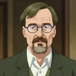 walter white as an anime character, extremely detailed, portrait,