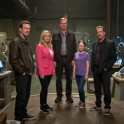 walter white and jessie pinkman in gus frings underground laboratory on top of howard hamlin and lalo salamunca